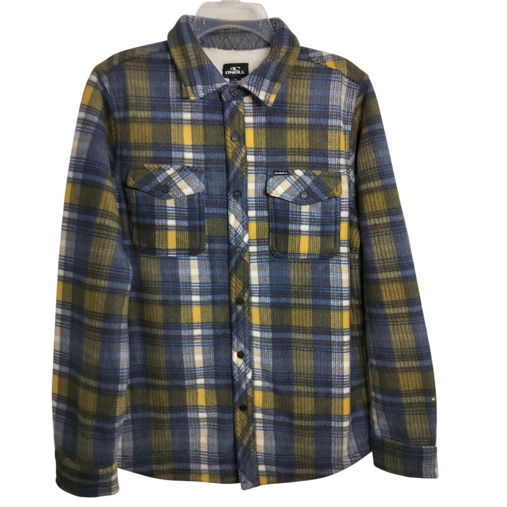 M1071) O'Neill Standard Fit Spruce Button Up Super Fleeced Sherpa Lined Small